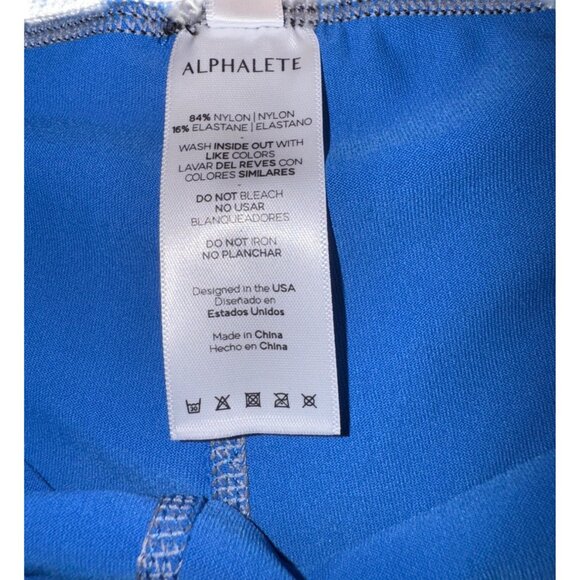 Alphalete Womens Blue Leggings Size S Nylon & Elastane - Picture 4 of 6
